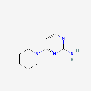 2-Amino-4-piperidino-6-methylpyrimidine chemical structure (CAS 91717-22-5)