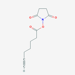 2,5-Dioxopyrrolidin-1-yl hept-6-ynoate chemical structure (CAS 917222-23-2)