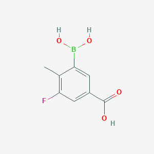 3-Borono-5-fluoro-4-methylbenzoic acid chemical structure (CAS 917223-87-1)