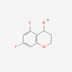 5,7-Difluorochroman-4-ol chemical structure (CAS 917248-51-2)