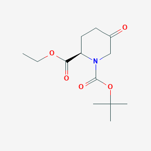 (R)-1-tert-Butyl 2-ethyl 5-oxopiperidine-1,2-dicarboxylate chemical structure (CAS 917344-15-1)