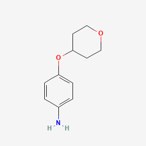 4-(Tetrahydropyran-4-yloxy)aniline chemical structure (CAS 917483-71-7)