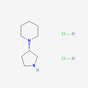 (S)-1-(Pyrrolidin-3-yl)piperidine dihydrochloride chemical structure (CAS 917505-12-5)