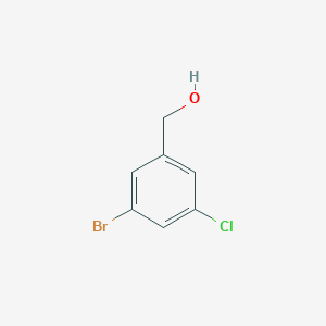 (3-Bromo-5-chlorophenyl)methanol chemical structure (CAS 917562-09-5)