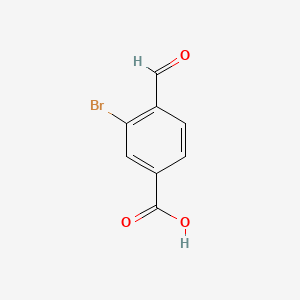 3-Bromo-4-formylbenzoic acid chemical structure (CAS 91760-66-6)