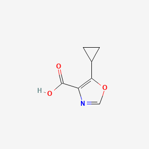 5-Cyclopropyloxazole-4-carboxylic acid chemical structure (CAS 917828-31-0)