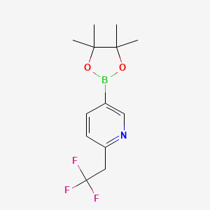 5-(4,4,5,5-Tetramethyl-1,3,2-dioxaborolan-2-yl)-2-(2,2,2-trifluoroethyl)pyridine chemical structure (CAS 917969-86-9)