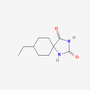 8-Ethyl-1,3-diazaspiro[4.5]decane-2,4-dione chemical structure (CAS 91800-48-5)