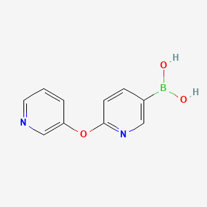 (6-(Pyridin-3-yloxy)pyridin-3-yl)boronic acid chemical structure (CAS 918138-38-2)