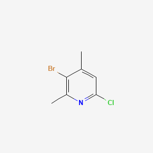 3-Bromo-6-chloro-2,4-dimethylpyridine chemical structure (CAS 918145-29-6)