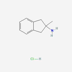 2-Methyl-2,3-dihydro-1H-inden-2-amine hydrochloride chemical structure (CAS 91817-66-2)