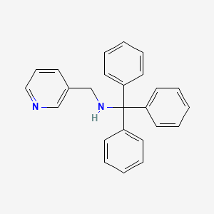 1,1,1-Triphenyl-N-(pyridin-3-ylmethyl)methanamine chemical structure (CAS 918311-87-2)