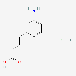 4-(3-Aminophenyl)butanoic acid hydrochloride chemical structure (CAS 91843-18-4)