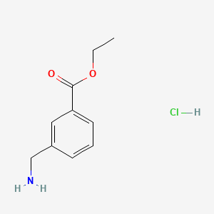Ethyl 3-(aminomethyl)benzoate hydrochloride chemical structure (CAS 91843-34-4)