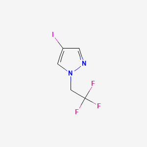 4-Iodo-1-(2,2,2-trifluoroethyl)-1H-pyrazole chemical structure (CAS 918483-35-9)