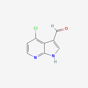 4-Chloro-1H-pyrrolo[2,3-b]pyridine-3-carbaldehyde chemical structure (CAS 918515-16-9)