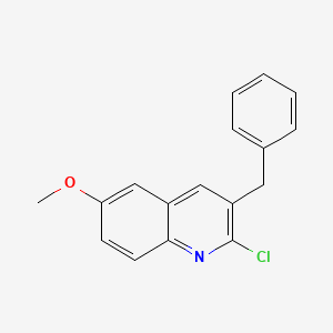 3-Benzyl-2-chloro-6-methoxyquinoline chemical structure (CAS 918518-74-8)
