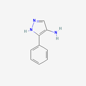 5-Phenyl-1H-pyrazol-4-amine chemical structure (CAS 91857-86-2)