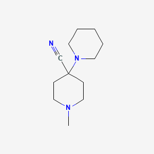 1'-Methyl-[1,4'-bipiperidine]-4'-carbonitrile chemical structure (CAS 91859-02-8)