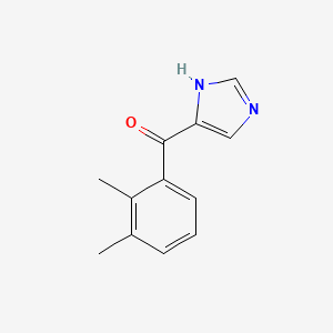 (2,3-Dimethylphenyl)(1H-imidazol-4-yl)methanone chemical structure (CAS 91874-85-0)