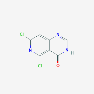 5,7-Dichloropyrido[4,3-d]pyrimidin-4(3H)-one chemical structure (CAS 918898-11-0)