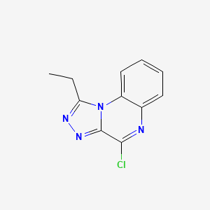 4-Chloro-1-ethyl-[1,2,4]triazolo[4,3-a]quinoxaline chemical structure (CAS 91895-40-8)