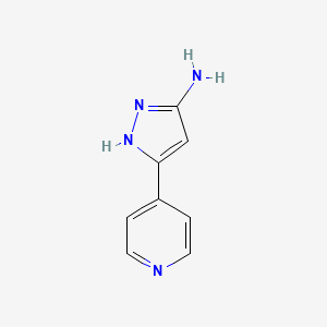 3-(Pyridin-4-yl)-1H-pyrazol-5-amine chemical structure (CAS 91912-53-7)