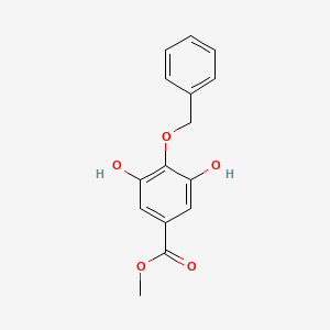 Methyl 4-(benzyloxy)-3,5-dihydroxybenzoate chemical structure (CAS 91925-82-5)