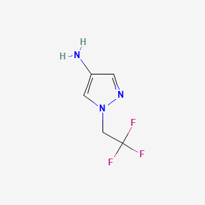 1-(2,2,2-Trifluoroethyl)-1H-pyrazol-4-amine chemical structure (CAS 919278-39-0)