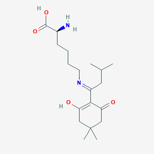 N6-(1-(4,4-Dimethyl-2,6-dioxocyclohexylidene)-3-methylbutyl)-L-lysine chemical structure (CAS 919281-76-8)