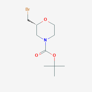 (R)-tert-Butyl 2-(bromomethyl)morpholine-4-carboxylate chemical structure (CAS 919286-58-1)