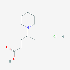 4-(1-Piperidinyl)pentanoic acid hydrochloride chemical structure (CAS 91951-49-4)