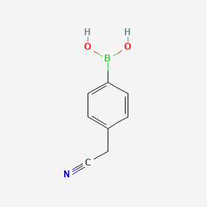 4-(Cyanomethyl)benzeneboronic acid chemical structure (CAS 91983-26-5)