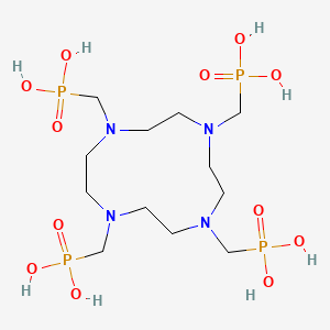 ((1,4,7,10-Tetraazacyclododecane-1,4,7,10-tetrayl)tetrakis(methylene))tetraphosphonic acid chemical structure (CAS 91987-74-5)