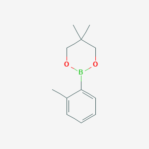 5,5-Dimethyl-2-(2-methylphenyl)-1,3,2-dioxaborinane chemical structure (CAS 91994-11-5)
