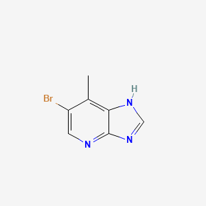 6-Bromo-7-methyl-1H-imidazo[4,5-b]pyridine chemical structure (CAS 91996-63-3)