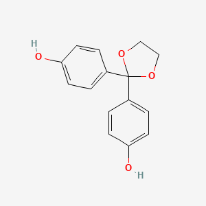 4,4'-(1,3-Dioxolane-2,2-diyl)diphenol chemical structure (CAS 91998-26-4)