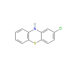 2-Chloro-10H-phenothiazine chemical structure (CAS 92-39-7)