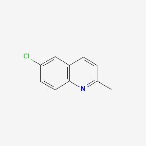 6-Chloro-2-methylquinoline chemical structure (CAS 92-46-6)