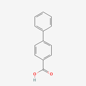 [1,1'-Biphenyl]-4-carboxylic acid chemical structure (CAS 92-92-2)