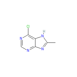 6-Chloro-8-methyl-9H-purine chemical structure (CAS 92001-52-0)