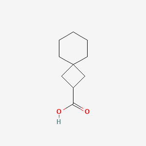 Spiro[3.5]nonane-2-carboxylic acid chemical structure (CAS 92015-84-4)