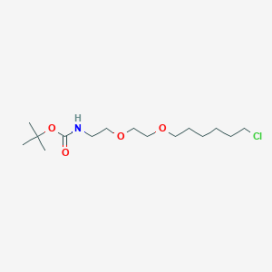 tert-Butyl (2-(2-((6-chlorohexyl)oxy)ethoxy)ethyl)carbamate chemical structure (CAS 920264-35-3)