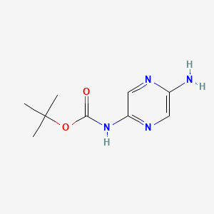 tert-Butyl (5-aminopyrazin-2-yl)carbamate chemical structure (CAS 920313-67-3)
