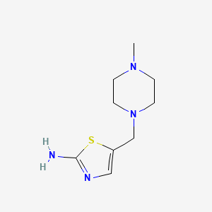 5-((4-Methylpiperazin-1-yl)methyl)thiazol-2-amine chemical structure (CAS 920313-92-4)
