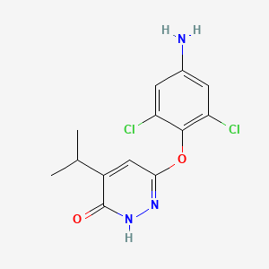 6-(4-Amino-2,6-dichlorophenoxy)-4-isopropylpyridazin-3(2H)-one chemical structure (CAS 920509-28-0)