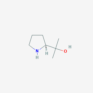 (S)-2-(Pyrrolidin-2-yl)propan-2-ol chemical structure (CAS 92053-25-3)