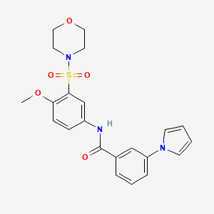N-(4-Methoxy-3-(morpholinosulfonyl)phenyl)-3-(1H-pyrrol-1-yl)benzamide chemical structure (CAS 920650-00-6)