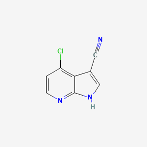 4-Chloro-1H-pyrrolo[2,3-b]pyridine-3-carbonitrile chemical structure (CAS 920965-87-3)