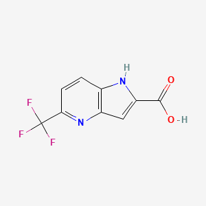 5-(Trifluoromethyl)-1H-pyrrolo[3,2-b]pyridine-2-carboxylic acid chemical structure (CAS 920979-05-1)